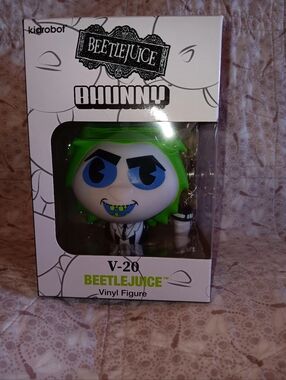Kidrobot Beetlejuice V-20 Green Vinyl Figure
